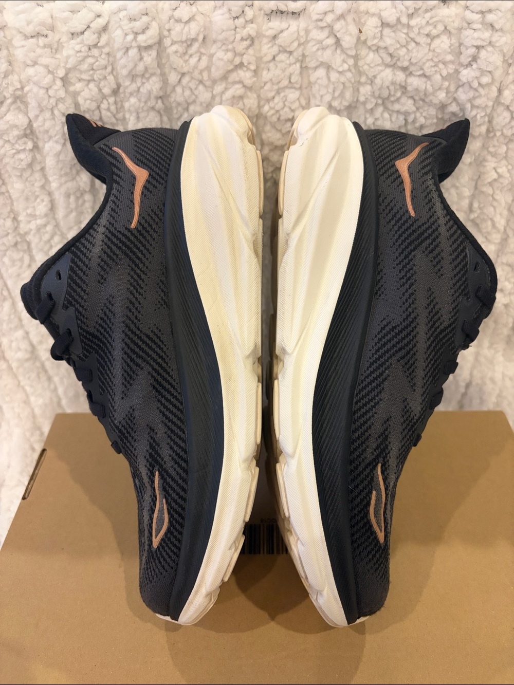 Hoka Black Running Shoes with Rose Gold Details Great condition - Picture 5 of 7